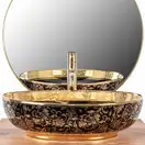 Умывальник (раковина) REA MARGOT GOLD BLACK накладной (REA-U8978)