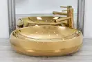 Умывальник (раковина) REA MELANIA GOLD накладной золотой (REA-U9001)