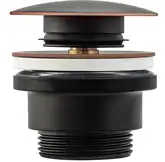 Донный клапан для умывальника REA KLIK-KLAK OLD BLACK черный (REA-A5218)