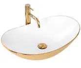 Умывальник (раковина) REA ROYAL GOLD WHITE накладной (REA-U7808)