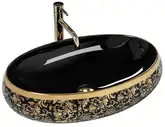Умывальник (раковина) REA MERYL BLACK / GOLD накладной черный/золотой (REA-U8811)