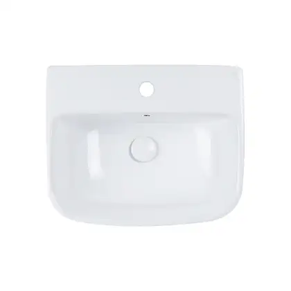 Раковина подвесная моноблок Qtap Crow 500х400х385 White с донным клапаном QT0511G815W