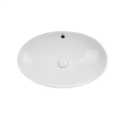 Раковина Qtap Dove 625х415х150 White с донным клапаном QT06113077W