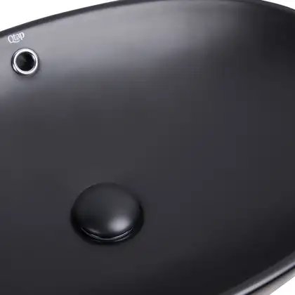 Раковина Qtap Dove 625х415х150 Matt black QT063077MBMB