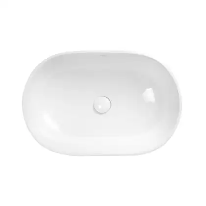 Раковина Qtap Leo 585х380х180 White с донным клапаном QT1111A028W