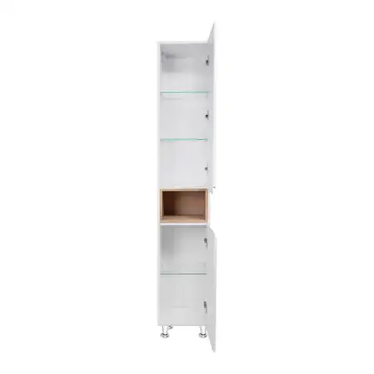 Пенал напольный Qtap Robin 350х1950х316 White/Whitish oak QT1376PN1651RWWO Пенал напольный Qtap Robin 350х1950х316 White/Whitish oak QT1376PN1651RWWO