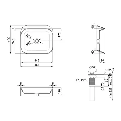 Раковина-чаша Qtap Scorpio 450х390х120 White с донным клапаном QT14112242W Раковина-чаша Qtap Scorpio 450х390х120 White с донным клапаном QT14112242W