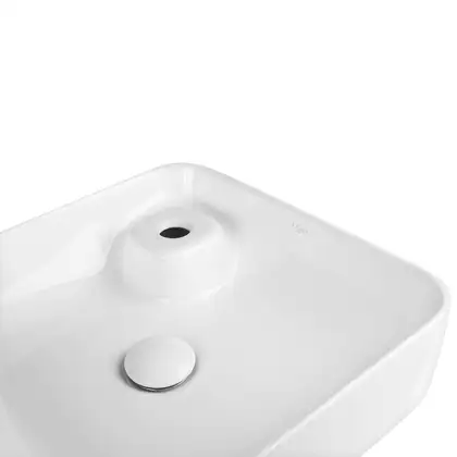 Раковина Qtap Stork 400х400х140 White с донным клапаном QT1511A057TW