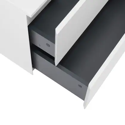 Тумба подвесная Qtap Tern 600х476х469 White со столешницей и полотенцедержателем QT1774TPЛ601W (QT1779TPL601W)