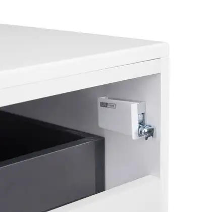 Тумба подвесная Qtap Tern 600х476х469 White со столешницей и полотенцедержателем QT1774TPЛ601W (QT1779TPL601W)