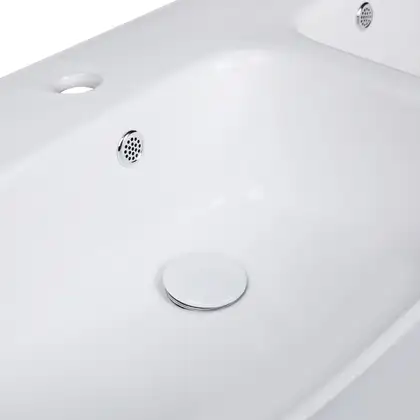 Раковина подвесная моноблок Qtap Virgo 1000х410х360 White с донным клапаном QT1811G760W