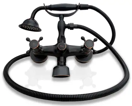 Смеситель для ванны REA RETRO OLD BLACK черный настенный (REA-B0224)