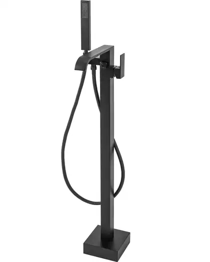 Смеситель для ванны REA CARAT BLACK черный напольный (REA-B5423)