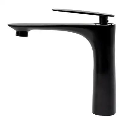 Смеситель для раковины (умывальника) REA ASTRO BLACK черный низкий (REA-B8440)