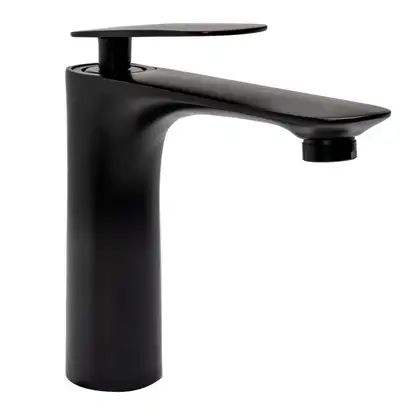 Смеситель для раковины (умывальника) REA ASTRO BLACK черный низкий (REA-B8440)