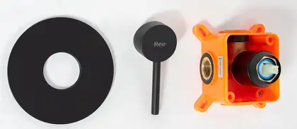 Душевая система REA LUGANO BLACK + BOX скрытого монтажа (REA-P9301)