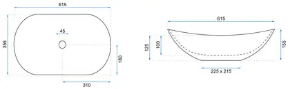 Rea Royal 60 Умивальник накладний, білий (REA-U0441)
