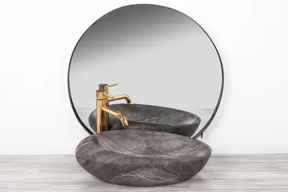 Умывальник (раковина) REA ROXY A STONE D.GREY MATT накладной (REA-U6649)
