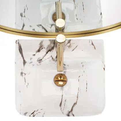 Умывальник (раковина) REA  ARIS MARBLE напольный мрамор (REA-U6906)