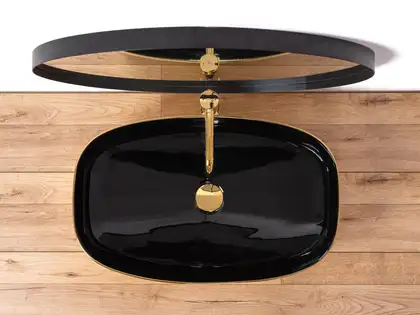 Rea Rich Gold/Black накладна раковина (REA-U9600)