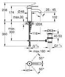 Змішувач для раковини S-розміру Grohe Essence New (23589001)