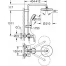 Душова система зі змішувачем для душа Grohe New Tempesta Cosmop. System (26224001)