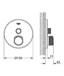 Термостат для вбудованого монтажу на один вихід Grohe Grohtherm SmartControl (29118000)