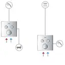 Grohe Grohtherm SmartControl Термостат на 2 потребителя, хром (29124000)