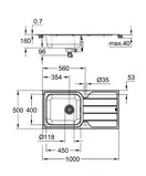 Мийка для кухні із нержавіючої сталі Grohe K500 (31563SD1)