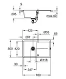 Grohe K400 50-C Композитна мийка, графіт (31639AP0)