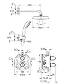 Душова система з системою Tempesta 210 Grohe Grohtherm 1000 (34614001)