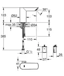 Grohe Bau Cosmopolitan E 6V Смеситель для умывальника, хром (36451000)