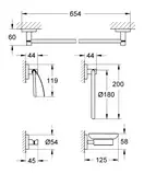 Набір аксесуарів 5 в 1 Grohe Essentials New (40344001)