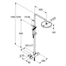 A-QAs  Dual Shower System з термостатом 6619505-00   KLUDI