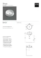 Раковина накладная на столешницу Simas Sharp Ø 50 см, чёрный матовый (SH01NM)