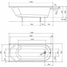 Kolo OPAL PLUS ванна 170*70см прямоугольная, без ножек (XWP137000N)