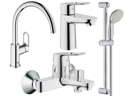 Набор смесителей для ванны 4-в-1 Grohe Bau Loop М (цвет - хром) (123225K)