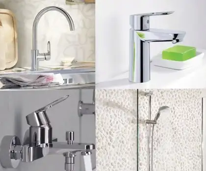 Набор смесителей для ванны 4-в-1 Grohe Bau Loop М (цвет - хром) (123225K)