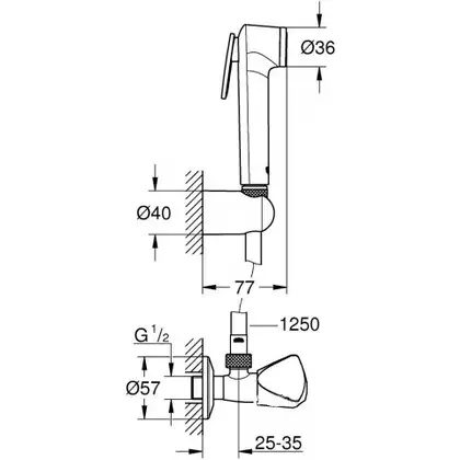 Grohe Tempesta-F Trigger Spray, хром (27514001)