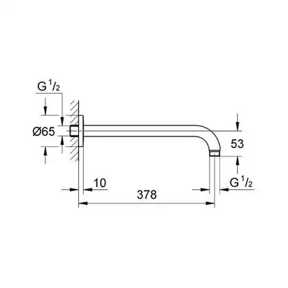 Душовий кронштейн Grohe RSH 380 мм (28361000)