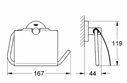 Тримач для туалетного паперу Grohe Essentials New (40367001)