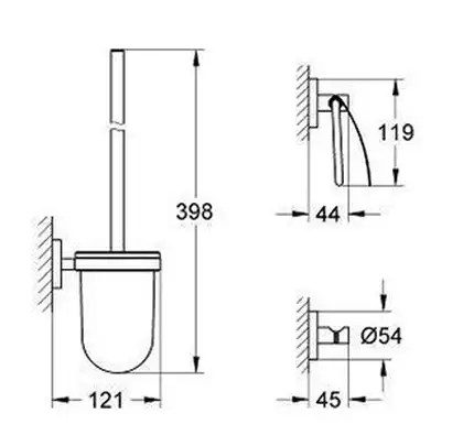 Набір аксесуарів 3 в 1 Grohe Essentials New (40407001)