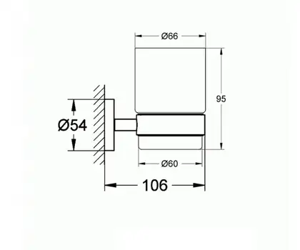 Стакан для зубних щіток Grohe Essentials New (40447001)
