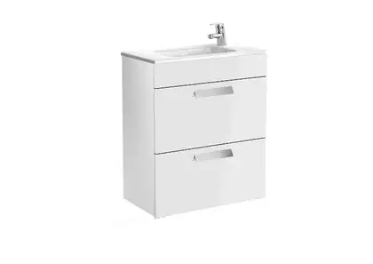 Умивальник Roca Debba 605х360 мм + тумба під умивальник, білий (A855905806)