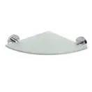 Поличка скляна кутова 104102012 Omega: 250x250 mm Bemeta,Чехія