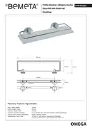 Поличка скляна 104102202 Omega : з відкидним бортиком 300x55x130 mm Bemeta Чехія