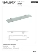 135002352 VIA: Поличка скляна 500 мм Laufen Bemeta Чехія (135002352)