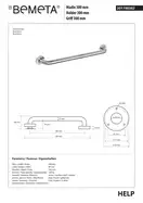 Поручень 301100302 Help : 300mm, нерж. сталь, мат Bemeta Чехія