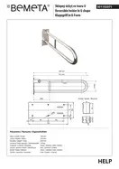 Поручень U-подібний 600mm, нерж.сталь,полір 301102071 HELP Bemeta Чехія
