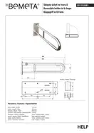 Поручень U-подібний 813mm відкидний, нерж.блиск 301102081 HELP Bemeta Чехія